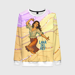 Свитшот женский Lana Del Rey танцует, цвет: 3D-белый