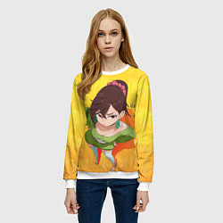 Свитшот женский Дандадан - Момочка, цвет: 3D-белый — фото 2