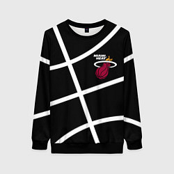 Свитшот женский Майами Хит - баскетбольный линии, цвет: 3D-черный