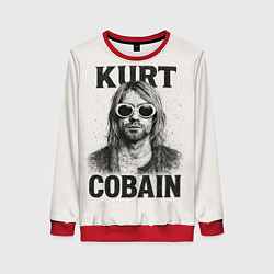 Свитшот женский Kurt Cobain - grunge-art, цвет: 3D-красный