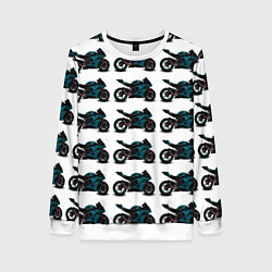 Женский свитшот Motorbike blue