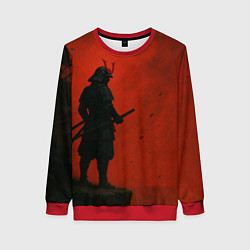 Свитшот женский Ghost of Tsushima - алый, цвет: 3D-красный