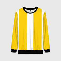 Женский свитшот Color yellow white line