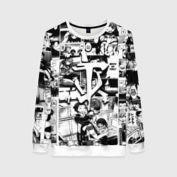 Свитшот женский Doom anime black, цвет: 3D-белый