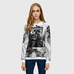 Свитшот женский XXXTentacion облокотился об зеркало, цвет: 3D-белый — фото 2