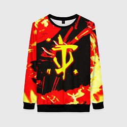 Женский свитшот Doom огненный