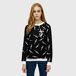 Свитшот женский Doom army, цвет: 3D-белый — фото 2