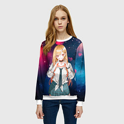 Свитшот женский Марин Китагава с любовью - Эта фарфоровая кукла вл, цвет: 3D-белый — фото 2