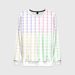 Женский свитшот Color white multicolored stripes
