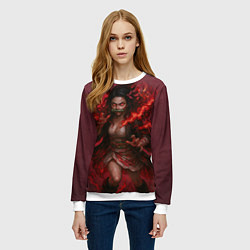 Свитшот женский Незуко Камадо реализм, цвет: 3D-белый — фото 2