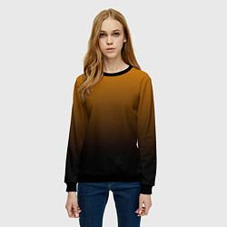 Свитшот женский Orange gradient, цвет: 3D-черный — фото 2