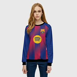 Свитшот женский Ламин Ямаль, Барселона домашняя форма 2025 2026, цвет: 3D-черный — фото 2