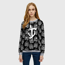 Свитшот женский Doom хищник леса, цвет: 3D-меланж — фото 2