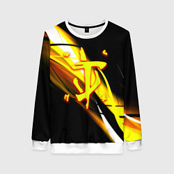 Свитшот женский Doom геометрия из полос, цвет: 3D-белый