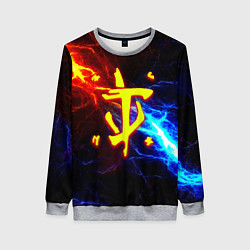 Свитшот женский Doom шторм с молниями, цвет: 3D-меланж