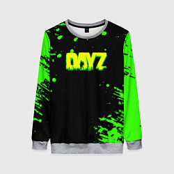 Свитшот женский Dayz кислотное краски логотип, цвет: 3D-меланж