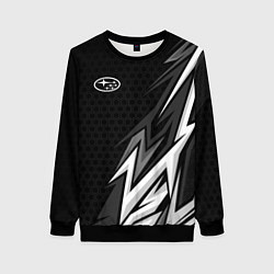Свитшот женский Subaru - монохромный черный, цвет: 3D-черный