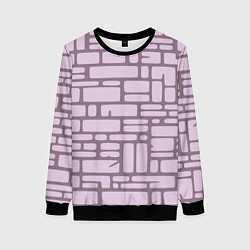 Свитшот женский Кирпичная кладка, цвет: 3D-черный