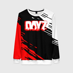 Свитшот женский Dayz краски штрихи, цвет: 3D-белый