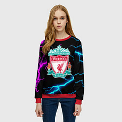 Свитшот женский Liverpool neon storm, цвет: 3D-красный — фото 2