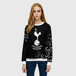 Свитшот женский ФК Тоттенхэм символы, цвет: 3D-белый — фото 2