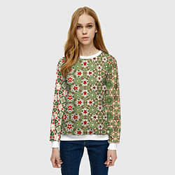 Свитшот женский Геометрическая метаморфоза, цвет: 3D-белый — фото 2