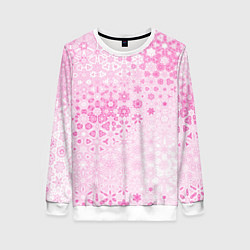 Свитшот женский Розовая метаморфоза, цвет: 3D-белый