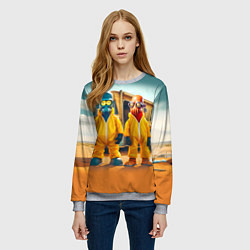 Свитшот женский Zoidberg and Bender - Breaking bad soap opera, цвет: 3D-меланж — фото 2