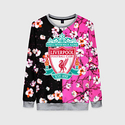 Женский свитшот Liverpool весенние цветы