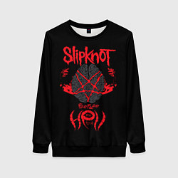 Свитшот женский Слипкнот в голове, цвет: 3D-черный