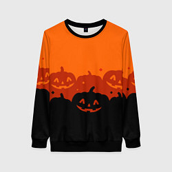 Женский свитшот Хэллоуин счастливые тыквы