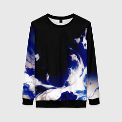 Свитшот женский Синее пламя, цвет: 3D-черный
