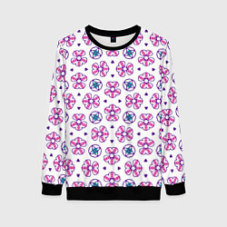 Женский свитшот Паттерн из абстрактных цветов