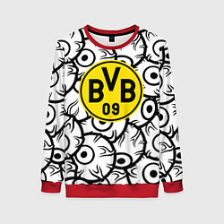 Свитшот женский Borussia глаза текстура, цвет: 3D-красный