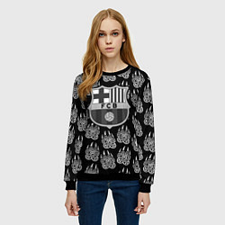 Свитшот женский Barcelona лапы лес, цвет: 3D-черный — фото 2