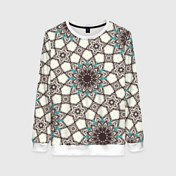 Женский свитшот Калейдоскоп из цветочных звезд