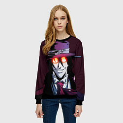Свитшот женский Hellsing - Алукард, цвет: 3D-черный — фото 2