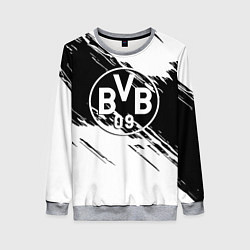 Свитшот женский Borussia черно белые полосы, цвет: 3D-меланж