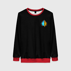 Женский свитшот Лучше вода у друга полноцветный узор