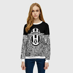 Свитшот женский Juventus отпечатки текстура, цвет: 3D-белый — фото 2