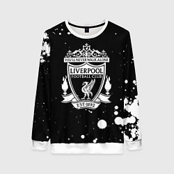 Женский свитшот Liverpool белые текстура краски