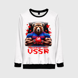 Женский свитшот USSR медведь