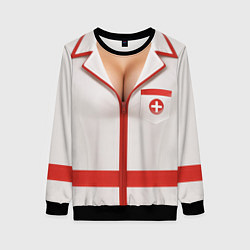 Свитшот женский The nurse, цвет: 3D-черный