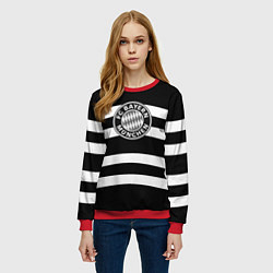 Свитшот женский Bayern Mnchen волны, цвет: 3D-красный — фото 2