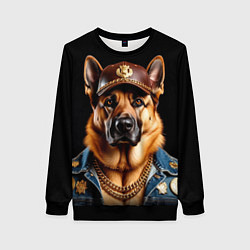 Женский свитшот Овчарка в бейсболке