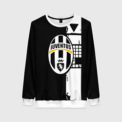 Женский свитшот Ювентус геометрия белая