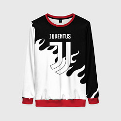 Женский свитшот Ювентус огонь текстура