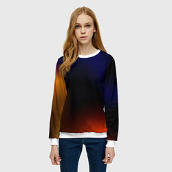 Свитшот женский Color black red blue, цвет: 3D-белый — фото 2