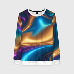 Свитшот женский Сплавы разноцветные, цвет: 3D-белый