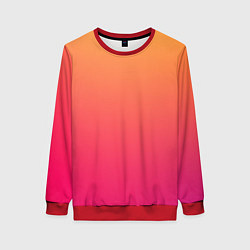 Свитшот женский Color orange pink, цвет: 3D-красный
